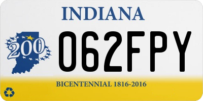IN license plate 062FPY