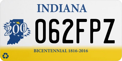 IN license plate 062FPZ