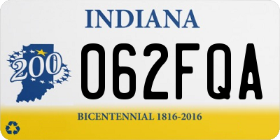 IN license plate 062FQA