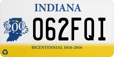 IN license plate 062FQI