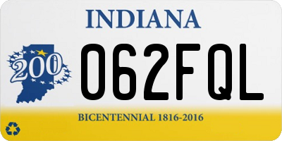 IN license plate 062FQL