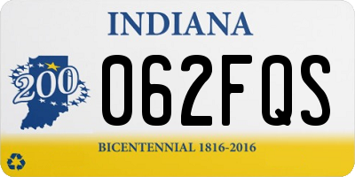 IN license plate 062FQS
