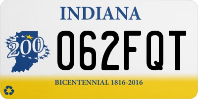 IN license plate 062FQT