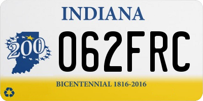 IN license plate 062FRC