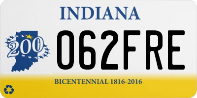 IN license plate 062FRE