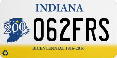 IN license plate 062FRS