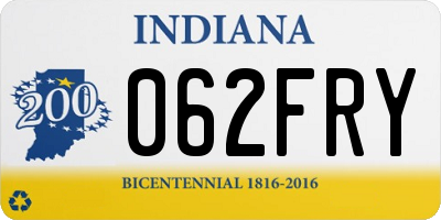 IN license plate 062FRY