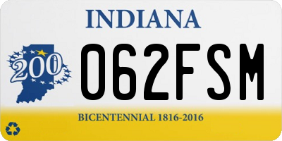 IN license plate 062FSM