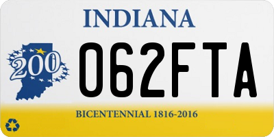 IN license plate 062FTA