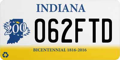 IN license plate 062FTD