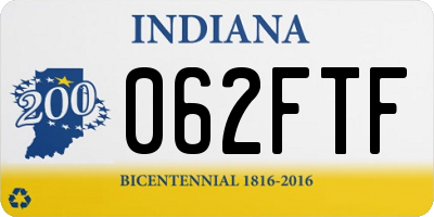 IN license plate 062FTF