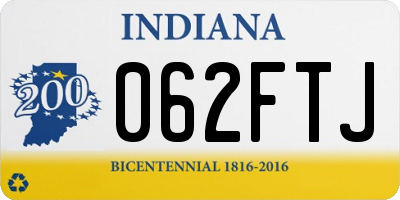 IN license plate 062FTJ