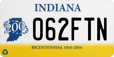 IN license plate 062FTN