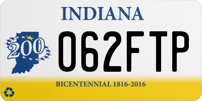 IN license plate 062FTP