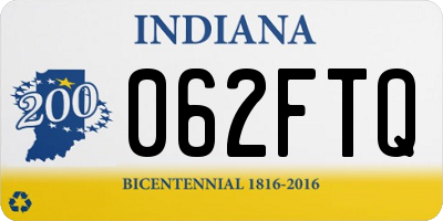 IN license plate 062FTQ