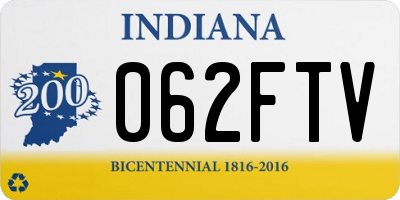 IN license plate 062FTV