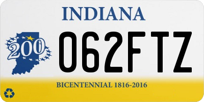 IN license plate 062FTZ
