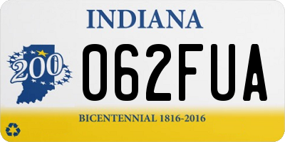 IN license plate 062FUA