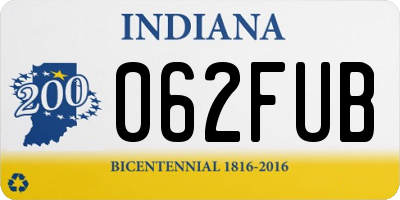 IN license plate 062FUB