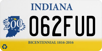 IN license plate 062FUD