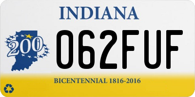 IN license plate 062FUF