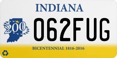 IN license plate 062FUG