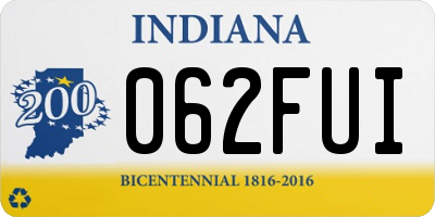 IN license plate 062FUI