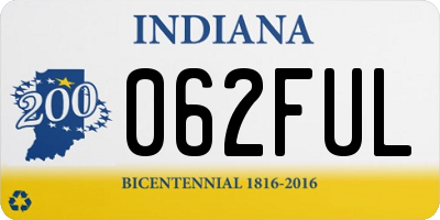 IN license plate 062FUL