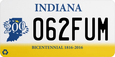IN license plate 062FUM