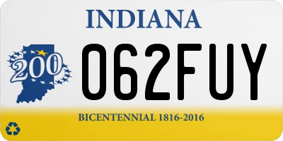 IN license plate 062FUY
