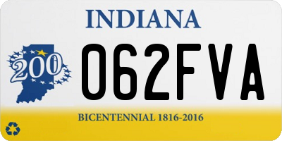 IN license plate 062FVA