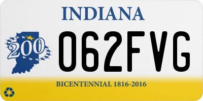 IN license plate 062FVG