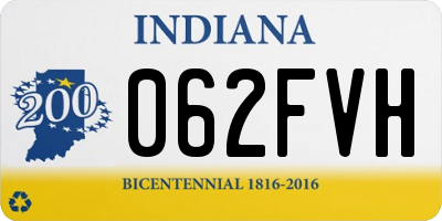 IN license plate 062FVH