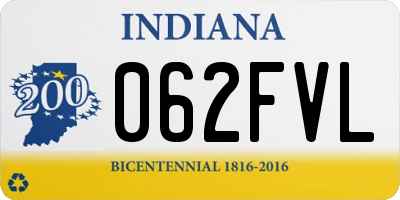 IN license plate 062FVL