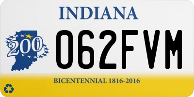 IN license plate 062FVM