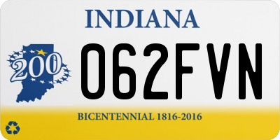 IN license plate 062FVN