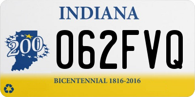 IN license plate 062FVQ