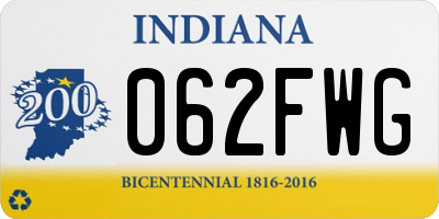 IN license plate 062FWG