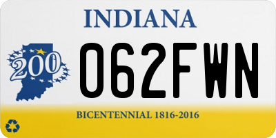 IN license plate 062FWN