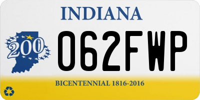 IN license plate 062FWP