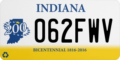IN license plate 062FWV