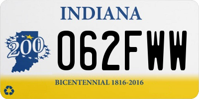 IN license plate 062FWW