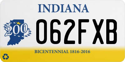 IN license plate 062FXB
