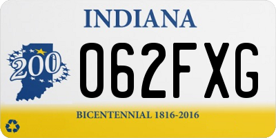 IN license plate 062FXG