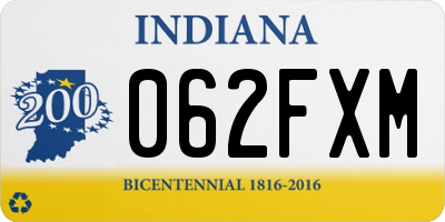 IN license plate 062FXM