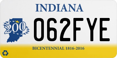 IN license plate 062FYE