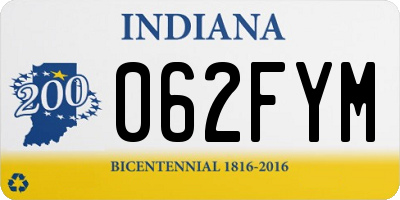 IN license plate 062FYM