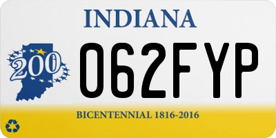 IN license plate 062FYP