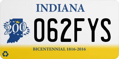 IN license plate 062FYS