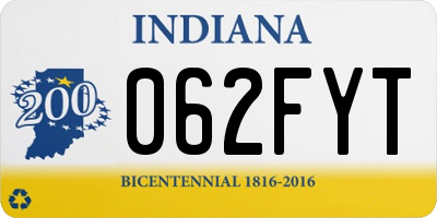 IN license plate 062FYT